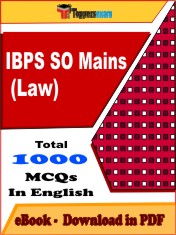 IBPS SO Mains (Law) PDF Book in English - MCQ / Objective Questions