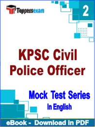 KPSC Civil Police Officer Test PDF Book In English - Question Paper