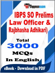 IBPS SO Prelims (For Law Officer & Rajbhasha Adhikari) PDF Book in English - MCQ / Objective Questions