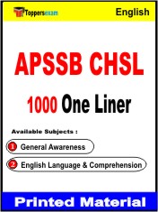 APSSB CHSL One Liner Book in English