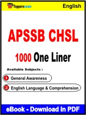 APSSB CHSL One Liner Book PDF in English