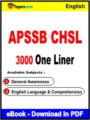APSSB CHSL One Liner Book PDF in English