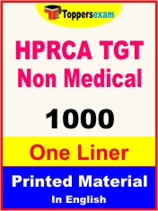 HPRCA TGT Non Medical One Liner Book in English