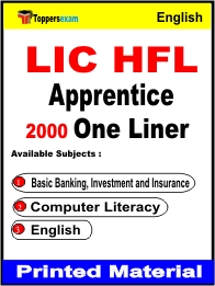 LIC HFL Apprentice One Liner Book in English
