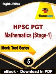 HPSC PGT Mathematics (Stage-1) Test PDF Book In English - Practice Set