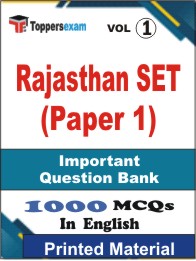 Rajasthan SET (Paper 1) Book in English - Objective MCQ (VOL.1)