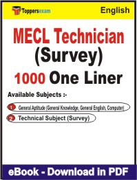 MECL Technician (Survey) One Liner Book PDF in English