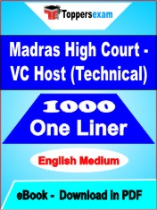 Madras High Court - VC Host (Technical) One Liner Book PDF in English