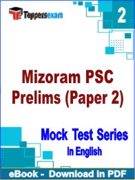 Mizoram PSC Prelims (Paper 2) Test PDF Book In English - Question Paper
