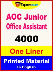 AOC Junior Office Assistant One Liner Book in English