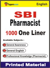 SBI Pharmacist One Liner Book in English