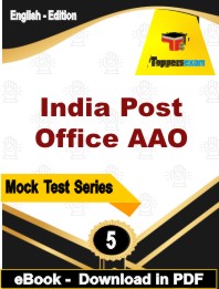 India Post Office AAO Test PDF Book In English - Practice Set