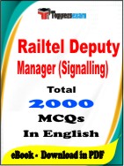 Railtel Deputy Manager (Signalling) PDF Book In English - MCQ / Objective Questions