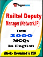 Railtel Deputy Manager (Network/IP) PDF Book In English - MCQ / Objective Questions