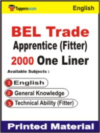 BEL Trade Apprentice (Fitter) One Liner Book in English