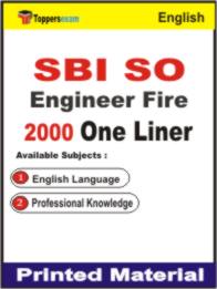 SBI SO Engineer Fire One Liner Book in English