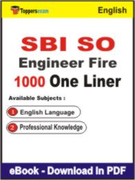 SBI SO Engineer Fire One Liner Book PDF in English