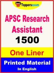APSC Research Assistant One Liner Book in English