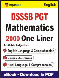 DSSSB PGT Mathematics One Liner Book PDF in English