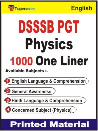 DSSSB PGT Physics One Liner Book in English.