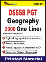DSSSB PGT Geography One Liner Book in English.