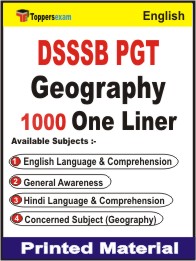 DSSSB PGT Geography One Liner Book in English.