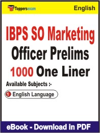 IBPS SO Marketing Officer Prelims One Liner Book PDF in English