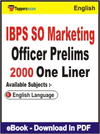 IBPS SO Marketing Officer Prelims One Liner Book PDF in English