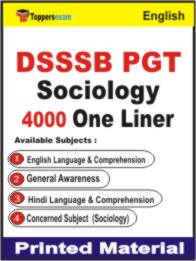 DSSSB PGT Sociology One Liner Book in English