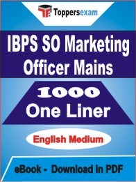 IBPS SO Marketing Officer Mains One Liner Book PDF in English