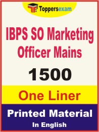 IBPS SO Marketing Officer Mains One Liner Book in English.