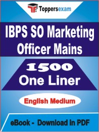 IBPS SO Marketing Officer Mains One Liner Book PDF in English