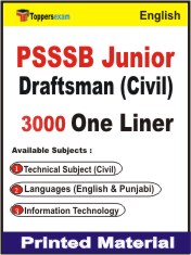 PSSSB Junior Draftsman (Civil) One Liner Book in English