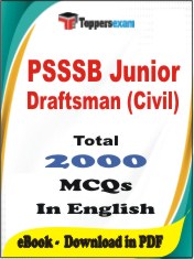 PSSSB Junior Draftsman (Civil) PDF Book In English - MCQ / Objective Questions