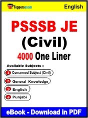 PSSSB JE (Civil) One Liner Book PDF in English