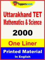 Uttarakhand TET Mathematics & Science One Liner Book in English