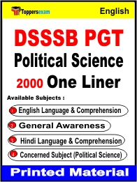 DSSSB PGT Political Science One Liner Book in English