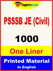 PSSSB JE (Civil) One Liner Book in English