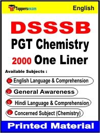 DSSSB PGT Chemistry One Liner Book in English