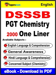 DSSSB PGT Chemistry One Liner Book PDF in English