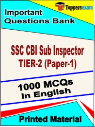 SSC CBI Sub Inspector TIER-2 (Paper-1) Book in English - Objective MCQ
