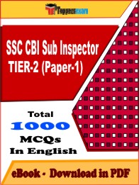 SSC CBI Sub Inspector TIER-2 (Paper-1) PDF Book in English - MCQ / Objective Questions