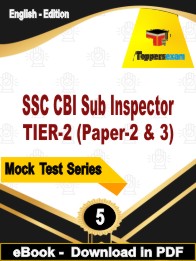 SSC CBI Sub Inspector TIER-2 (Paper-2 & 3) Test PDF Book In English - Practice Set