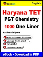 Haryana TET PGT Chemistry One Liner Book PDF in English