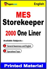 MES Storekeeper One Liner Book in English