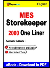 MES Storekeeper One Liner Book PDF in English