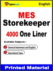 MES Storekeeper One Liner Book in English