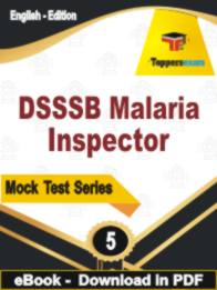 DSSSB Malaria Inspector  Test  PDF Book In English - Practice Set