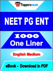 NEET PG ENT One Liner Book PDF in English