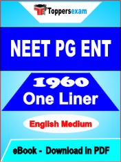 NEET PG ENT One Liner Book PDF in English